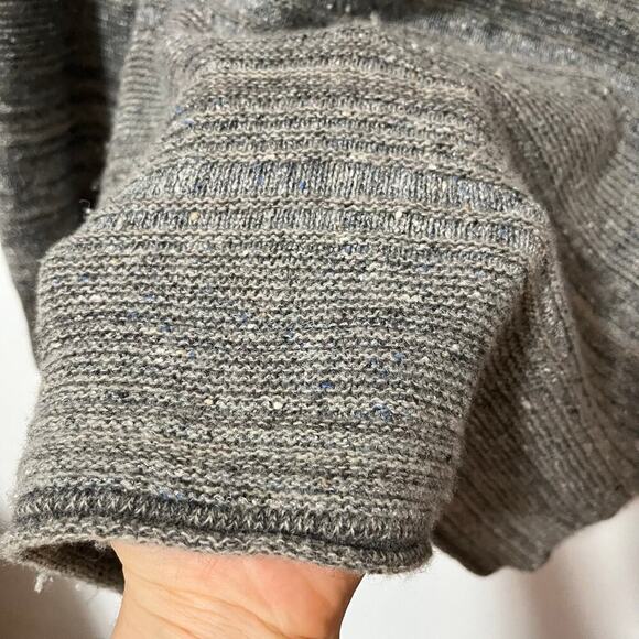 Billy Reid Men’s Textured Wool Blend Henley Sweater Size S Gray Made in Italy - Picture 4 of 12